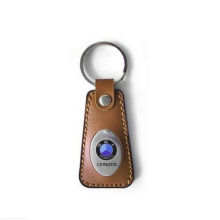 Key Ring Leather, Custom Leather Keychain with Logo (GZHY-KA-078)